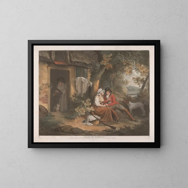 sportivo innamorato che spara - John Raphael Smith — quadro incorniciato alla parete