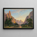 Vallée de Yosemite, vista verso ovest - John Ross Key — quadro incorniciato alla parete