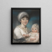 Mme Robert Shurlock Henrietta Ann Jane Russell 1775-1849 e sua figlia Ann - John Russell — quadro incorniciato alla parete