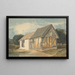 Edificio agricolo vicino a uno stagno - John Sell Cotman — quadro incorniciato alla parete