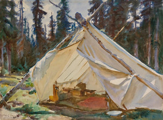 Una tenda nelle Montagne Rocciose - John Singer Sargent — vista dell’opera
