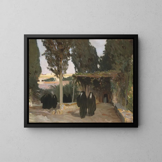 Un sentiero ombreggiato in Oriente - John Singer Sargent — quadro incorniciato alla parete