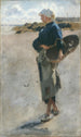 Giovane ragazza bretone con un cesto Schizzo per Raccoltrici di ostriche di Cancale - John Singer Sargent — vista dell’opera