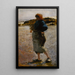 Giovane ragazza sulla spiaggia Schizzo per Ramasseuses d'huîtres di Cancale - John Singer Sargent — quadro incorniciato alla parete