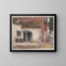 Casa e cortile - John Singer Sargent — quadro incorniciato alla parete