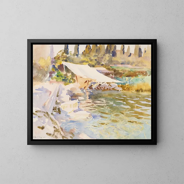 Lago di Garda - John Singer Sargent — quadro incorniciato alla parete
