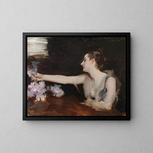 Madame Gautreau portando un brindisi - John Singer Sargent — quadro incorniciato alla parete