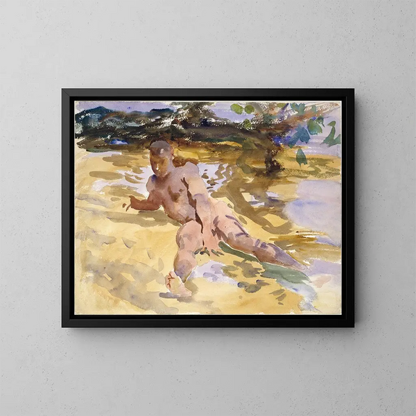 Uomo sulla spiaggia in Florida - John Singer Sargent — quadro incorniciato alla parete