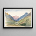 Vista montagna a Bormio - John Singer Sargent — quadro incorniciato alla parete