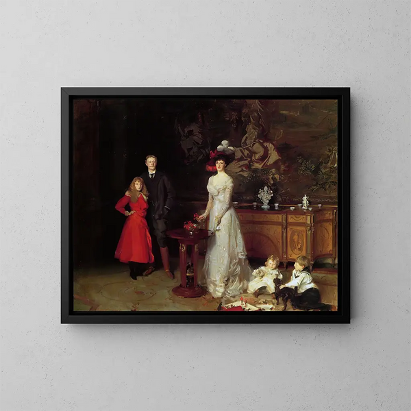 Sir George Sitwell, Lady Ida Sitwell e la loro famiglia - John Singer Sargent — quadro incorniciato alla parete
