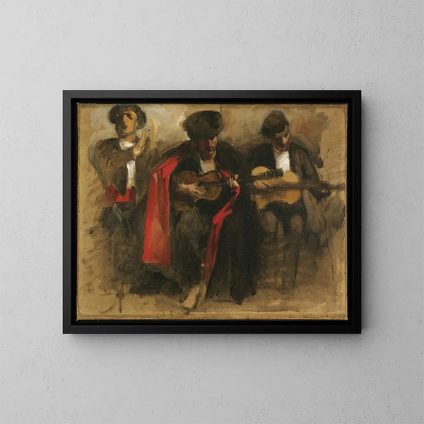 Studio per musicisti seduti per El Jaleo - John Singer Sargent — quadro incorniciato alla parete