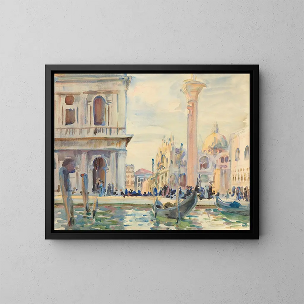 La Piazzetta - John Singer Sargent — quadro incorniciato alla parete
