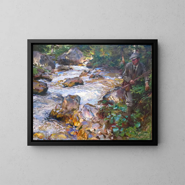 Ruisseau di trote nel Tirolo - John Singer Sargent — quadro incorniciato alla parete