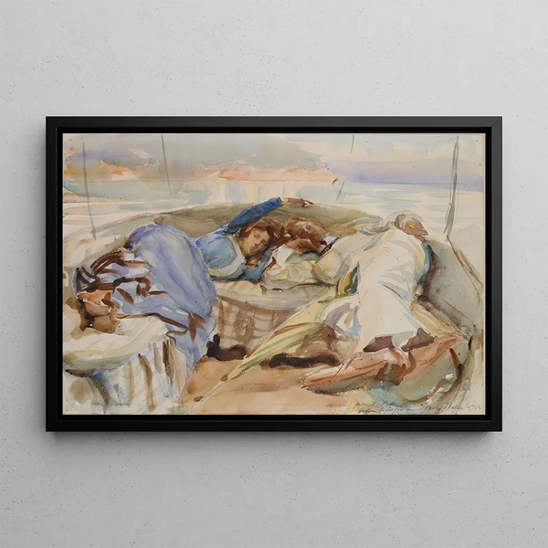 John Singer Sargent - Two Figures in a Boat Isola Bella Italy.webp