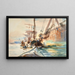 Scarico delle barche - John Singer Sargent — quadro incorniciato alla parete