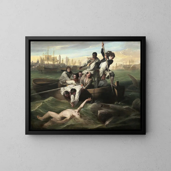 Watson e lo squalo - John Singleton Copley — quadro incorniciato alla parete