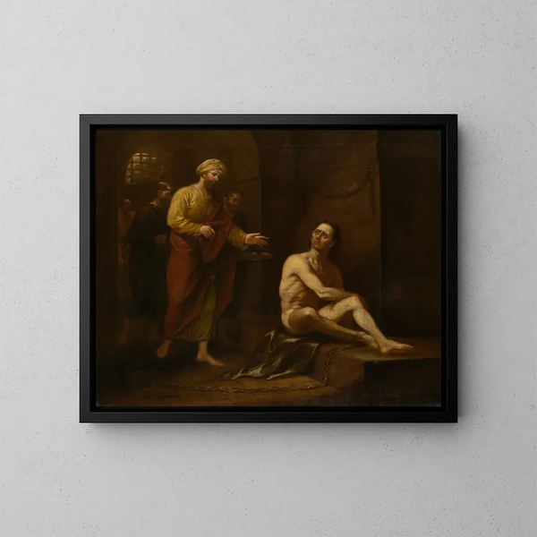 J'étais en prison et vous êtes venus à moi Matthieu 25:36 - John Trumbull — quadro incorniciato alla parete