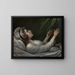 Sarah Hope Harvey sul suo letto di morte - John Trumbull — quadro incorniciato alla parete