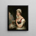 Sarah Trumbull con un beagle - John Trumbull — quadro incorniciato alla parete