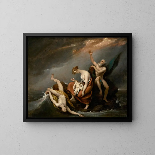 La dernière famille qui périt dans le déluge Genèse 7424 - John Trumbull — quadro incorniciato alla parete