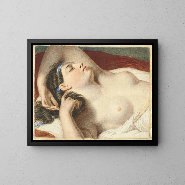 Studio per Ariane addormentata sull'isola di Naxos - John Vanderlyn — quadro incorniciato alla parete