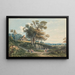 Vista di Harrow da Hampstead - John Varley — quadro incorniciato alla parete