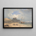 Château de Bamborough depuis le nord-est avec l'île Sainte au loin Northumberland - John Varley — quadro incorniciato alla parete