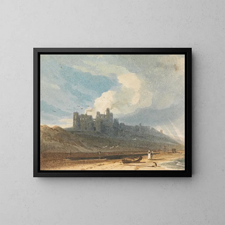 Château de Bamburgh, Northumberland - John Varley — quadro incorniciato alla parete