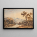 Ponte di Beddgelert con Snowdon in lontananza - John Varley — quadro incorniciato alla parete