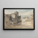 Entrée fortifiée di una città gallese, porta Est di Caernarvon - John Varley — quadro incorniciato alla parete