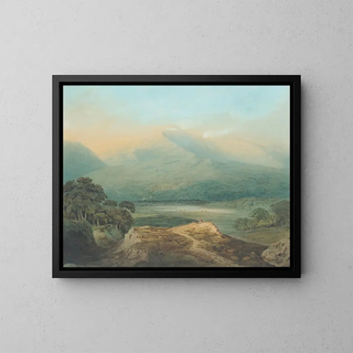 De Capel Curig in direzione di Gwynant - John Varley — quadro incorniciato alla parete