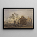 Lambeth dal lato di Surrey tra Westminster e Blackfriars Bridge - John Varley — quadro incorniciato alla parete