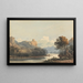 Paesaggio con una torre lontana - John Varley — quadro incorniciato alla parete