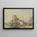 Abbazia di Lindisfarne sull'Isola Sacra, Northumberland - John Varley — quadro incorniciato alla parete