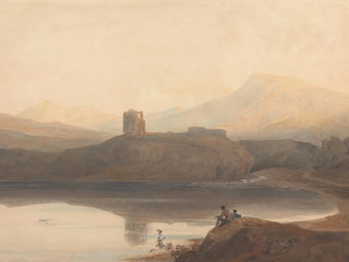 Lago di Llanberis con il castello di Dolbadarn - John Varley — vista dell’opera