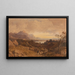 Paesaggio romantico con montagne lontane - John Varley — quadro incorniciato alla parete