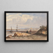 Rivage con due figure e una città lontana - John Varley — quadro incorniciato alla parete