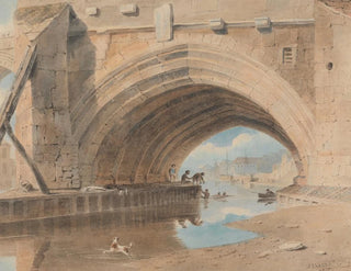 Sotto il ponte d'Ouse mentre si bagno - John Varley — vista dell’opera
