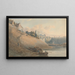 Vista sul castello di Chepstow Monmouthshire dal sotto il ponte - John Varley — quadro incorniciato alla parete