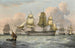 HMS Britannia e altre navi vicino a un promontorio - John Ward de Hull — vista dell’opera