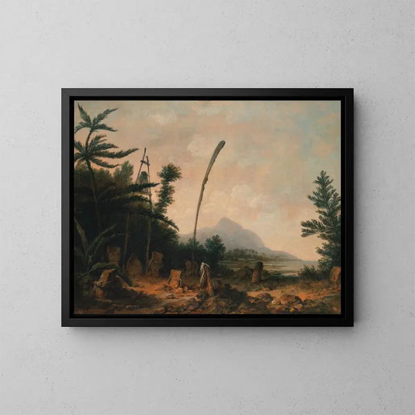 Cimitero nelle acque del Sud - John Webber — quadro incorniciato alla parete