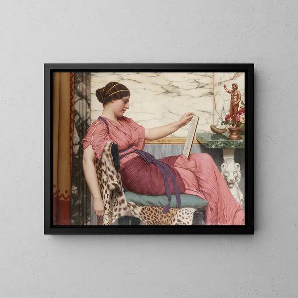 Un amatore - John William Godward — quadro incorniciato alla parete