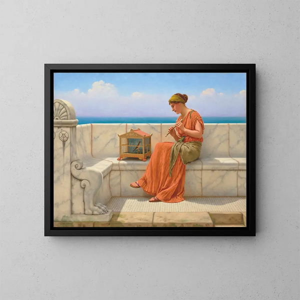 Canzoni senza parole - John William Godward — quadro incorniciato alla parete
