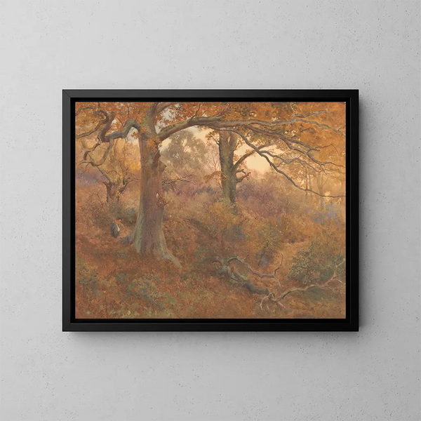 Paesaggio boschivo - John William North — quadro incorniciato alla parete