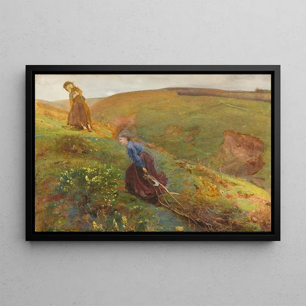I raccoglitori di legna - John William North — quadro incorniciato alla parete
