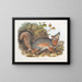 Renard gris - John Woodhouse Audubon — quadro incorniciato alla parete