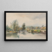 Barche su un fiume - Jonathan Needham — quadro incorniciato alla parete