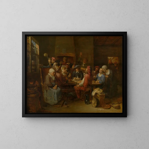 Scène de taverne - Joos van Craesbeeck — quadro incorniciato alla parete