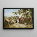 Le Marché aux fleurs - José Benlliure y Gil — quadro incorniciato alla parete