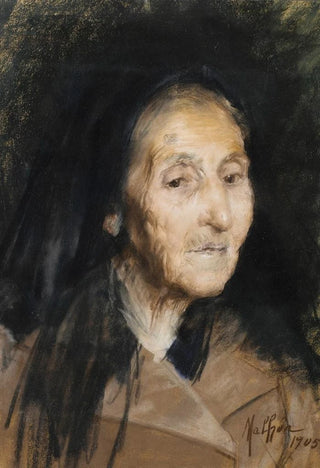 Jos Malhoa - Tte de femme age.webp
